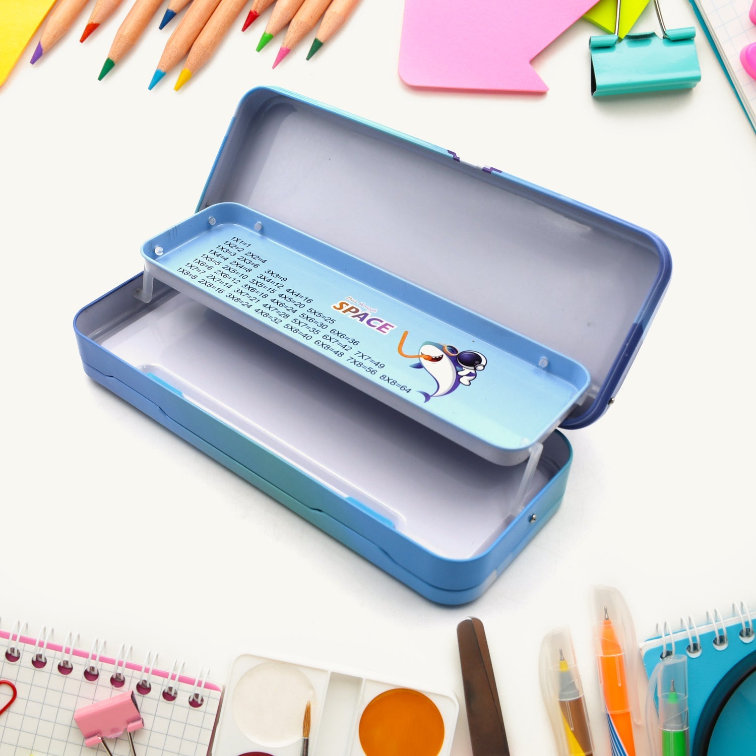 4563 Metal Pencil Box, Pencil Case Double Compartment for Kids Stationery Compass Box, Stationery Gift for School Kids Compass, Pencil Box, Birthday Return Gift for Kids 4563 Metal Pencil Box, Pencil Case Double Compartment for Kids Stationery Compass Box, Stationery Gift for School Kids Compass, Pencil Box, Birthday Return Gift for Kids